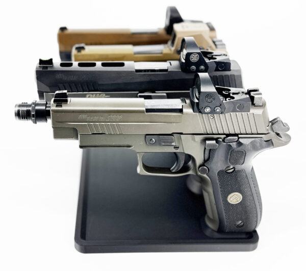 double stack 4 gun stand side view