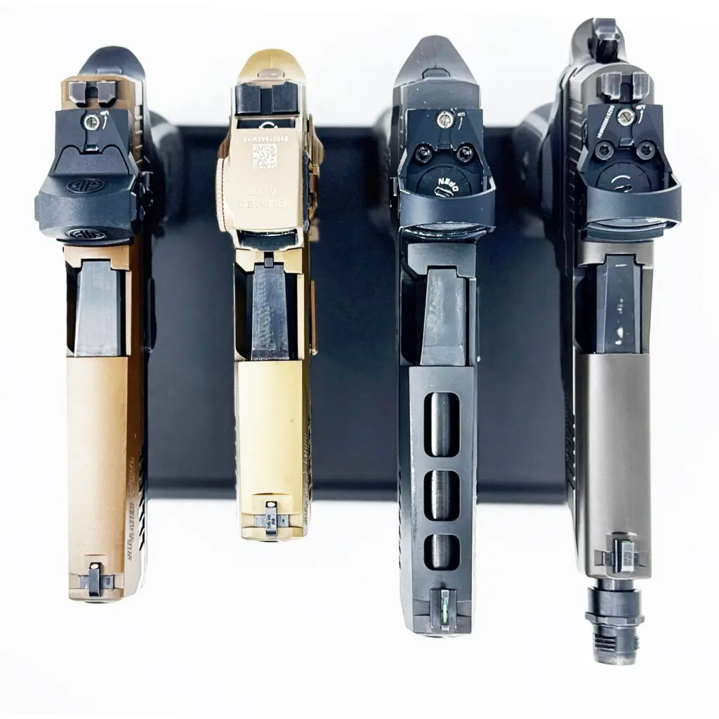 Gun stand double stack 4 gun top view gun safe organizer