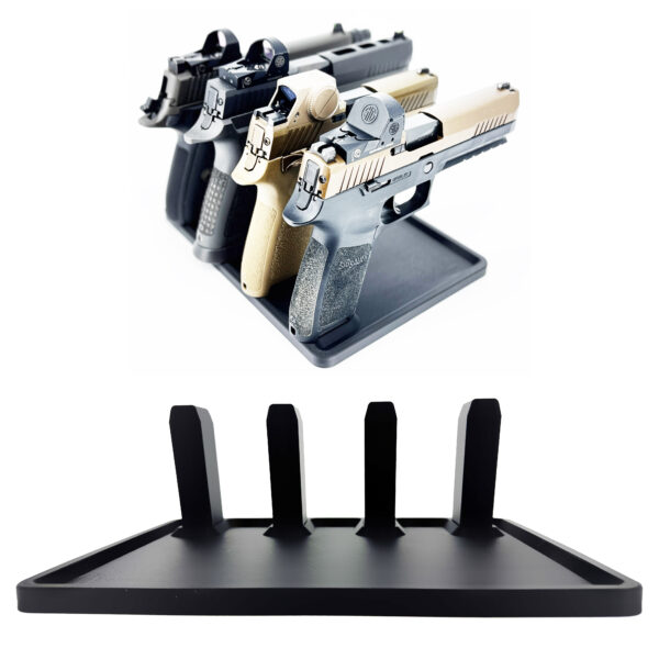 double stack four handgun stand gun stand