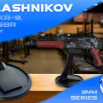 kalashnikov 9mm series rifles pistols kr 9 kr 9 sbr display stand banner