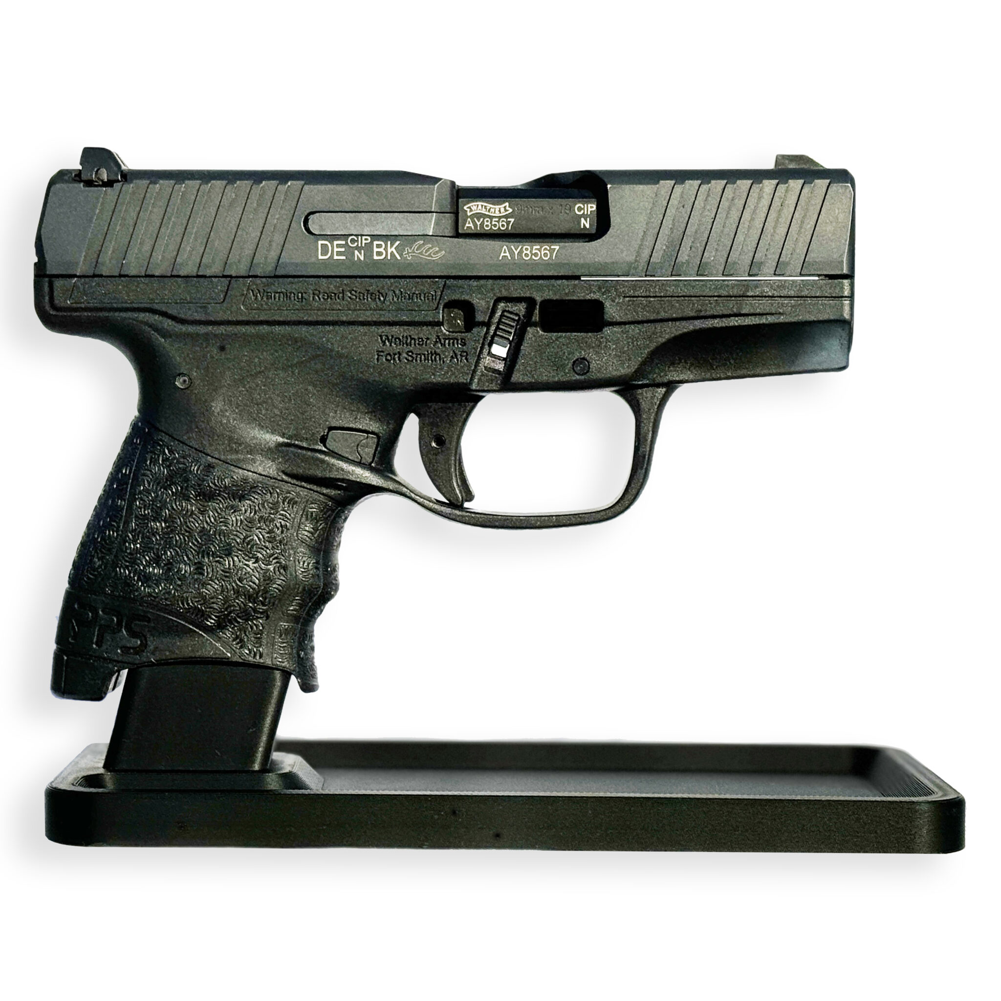 Gun Triangular Red Stand Single-Stack Handgun Gun Stand Pistol Mount, Sturdy Design