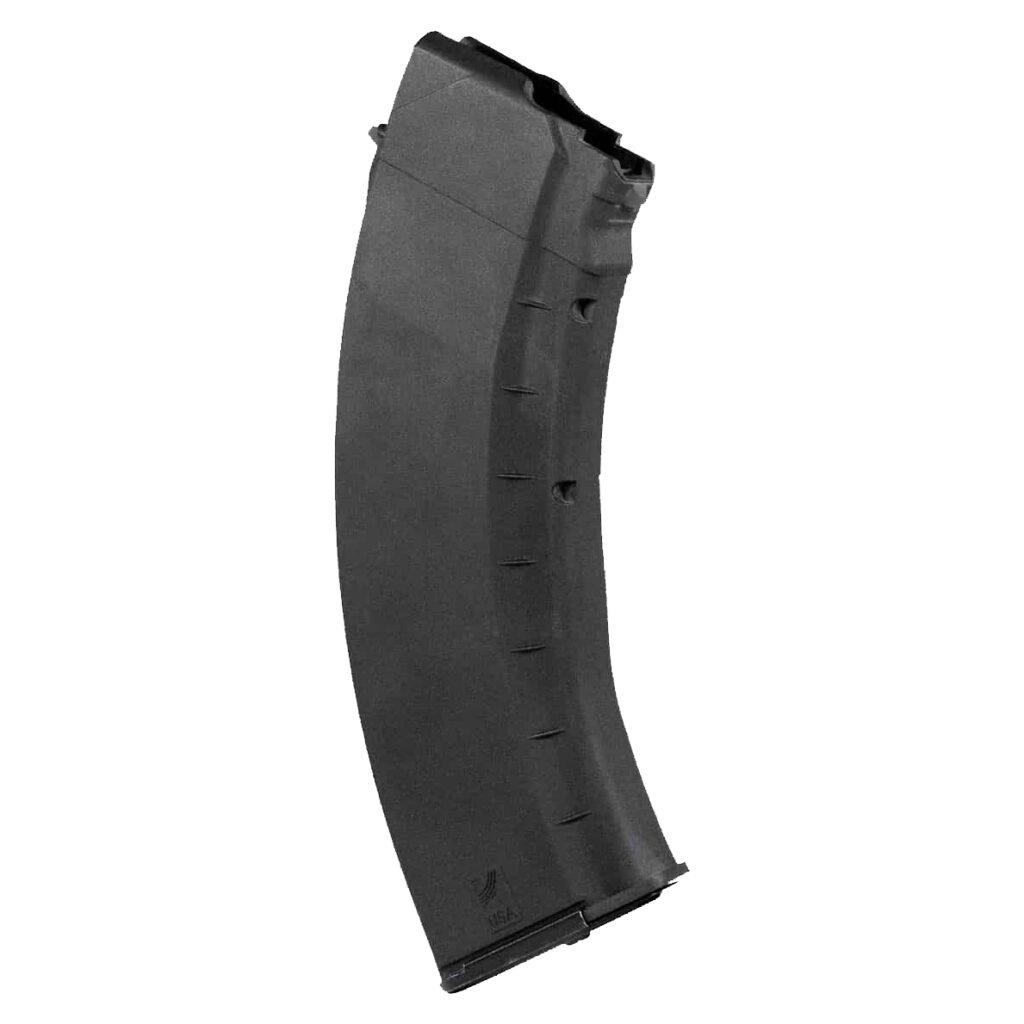 Kalashnikov 30-round 7.62x39mm polymer magazine, lightweight and durable for AK rifles.