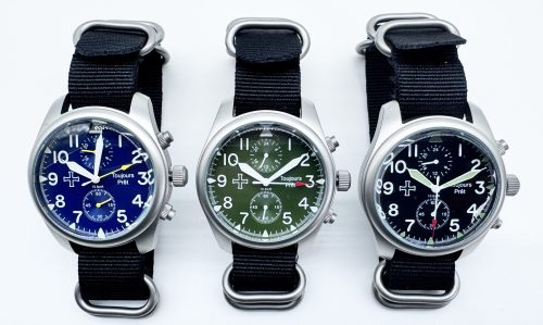 Toujours-Prét-Watch-Silver-Blue-Yellow-hands-Black-Band