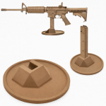 colt-ar15-9mm-gun-stand-tan-fde-flat-dark-earth-desert-tan