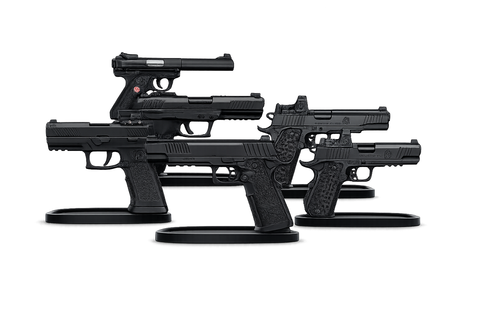 handgun-stands-double-stack-single-stack-glock-21-2011-1911-5.7-44-desert-eagle-ruger-22